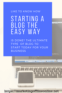 STARTING A BLOG THE EASY WAY